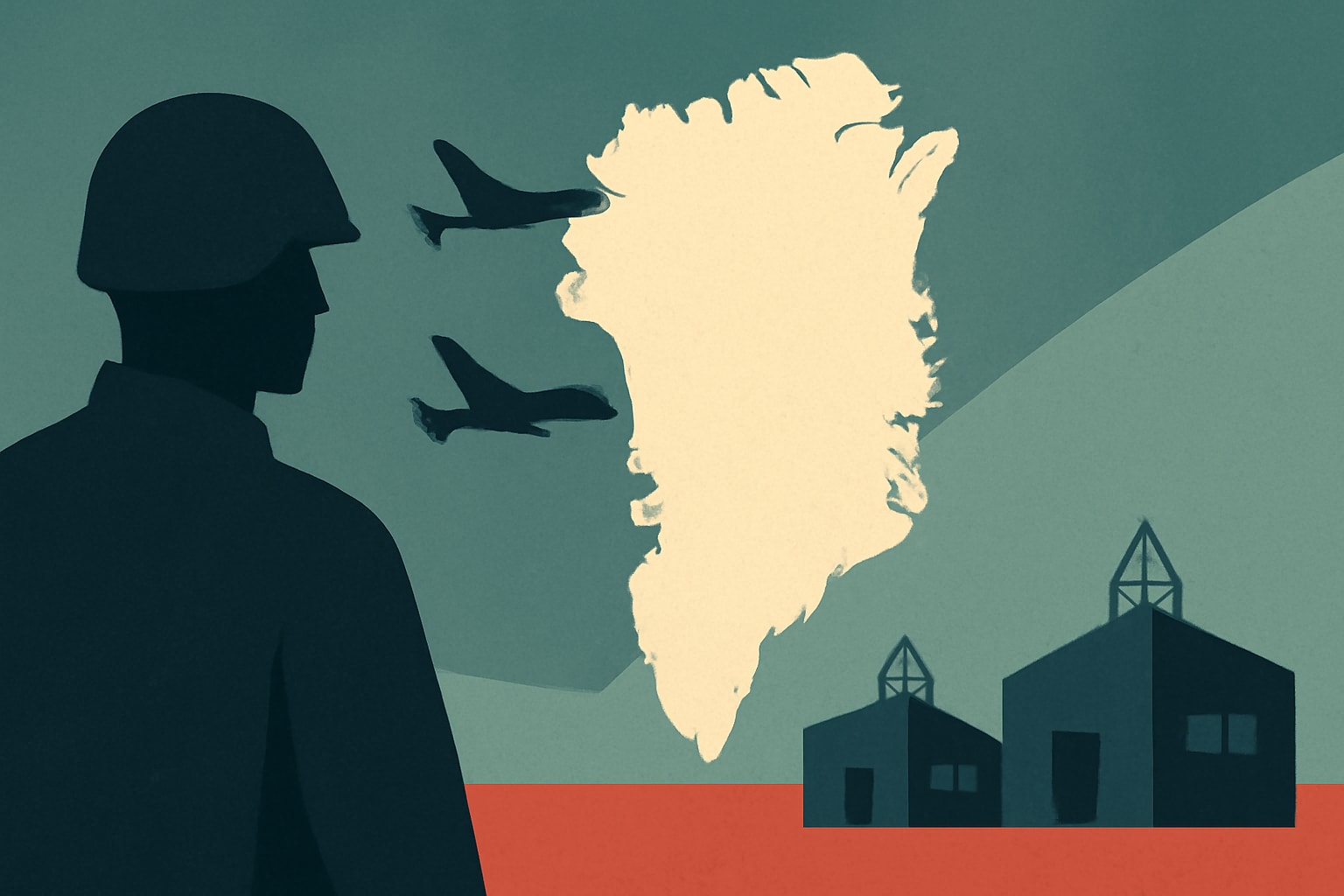 Editorial illustration for: U.S. to Open Two New Military Bases in Greenland