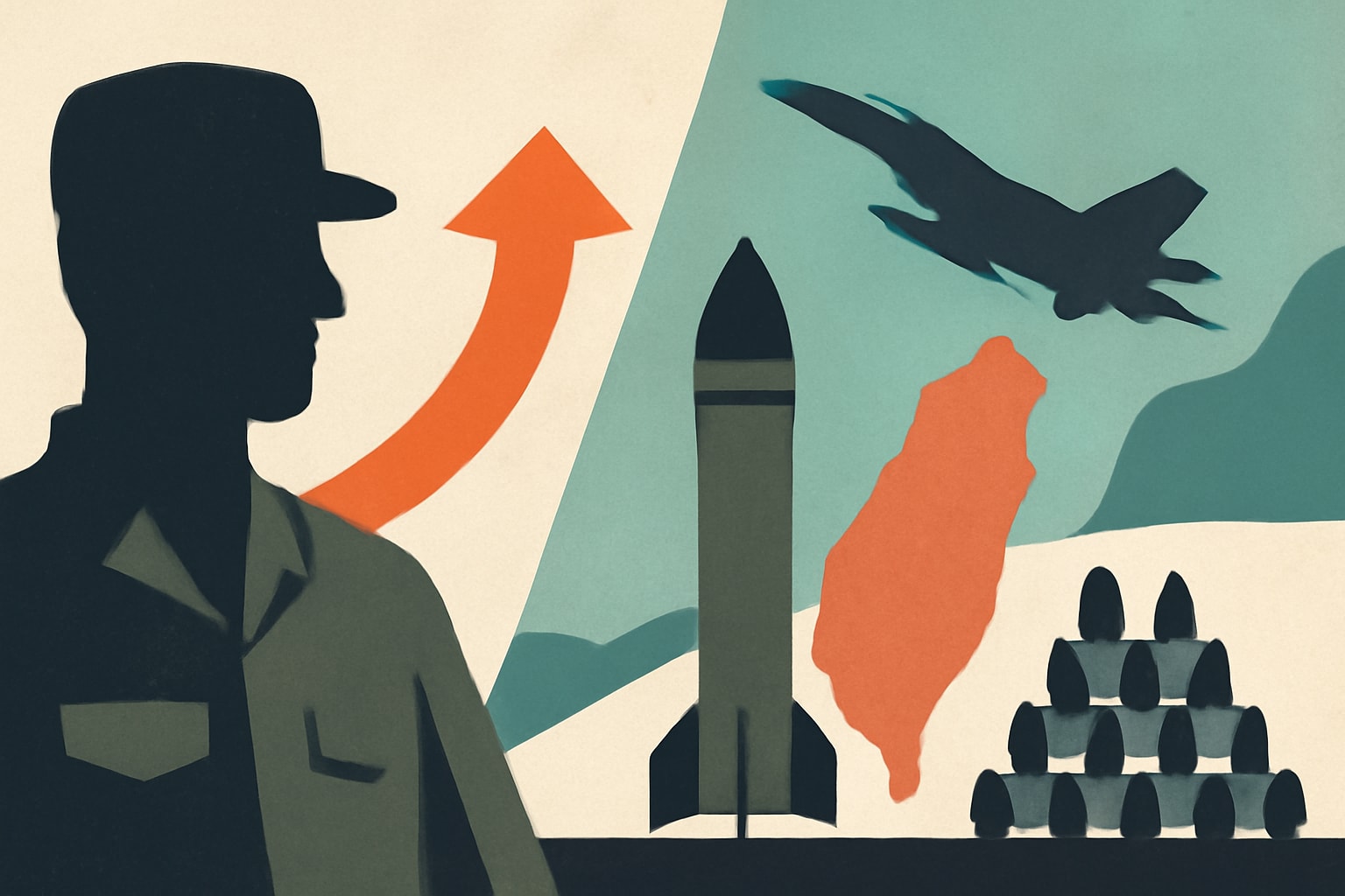 Editorial illustration for: Experts Advocate for Affordable Munitions to Bolster USAF in Taiwan Conflict