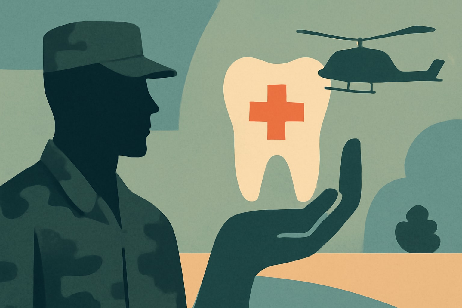 Editorial illustration for: How Service Members Can Protect Their Long-Term Oral and Overall Health