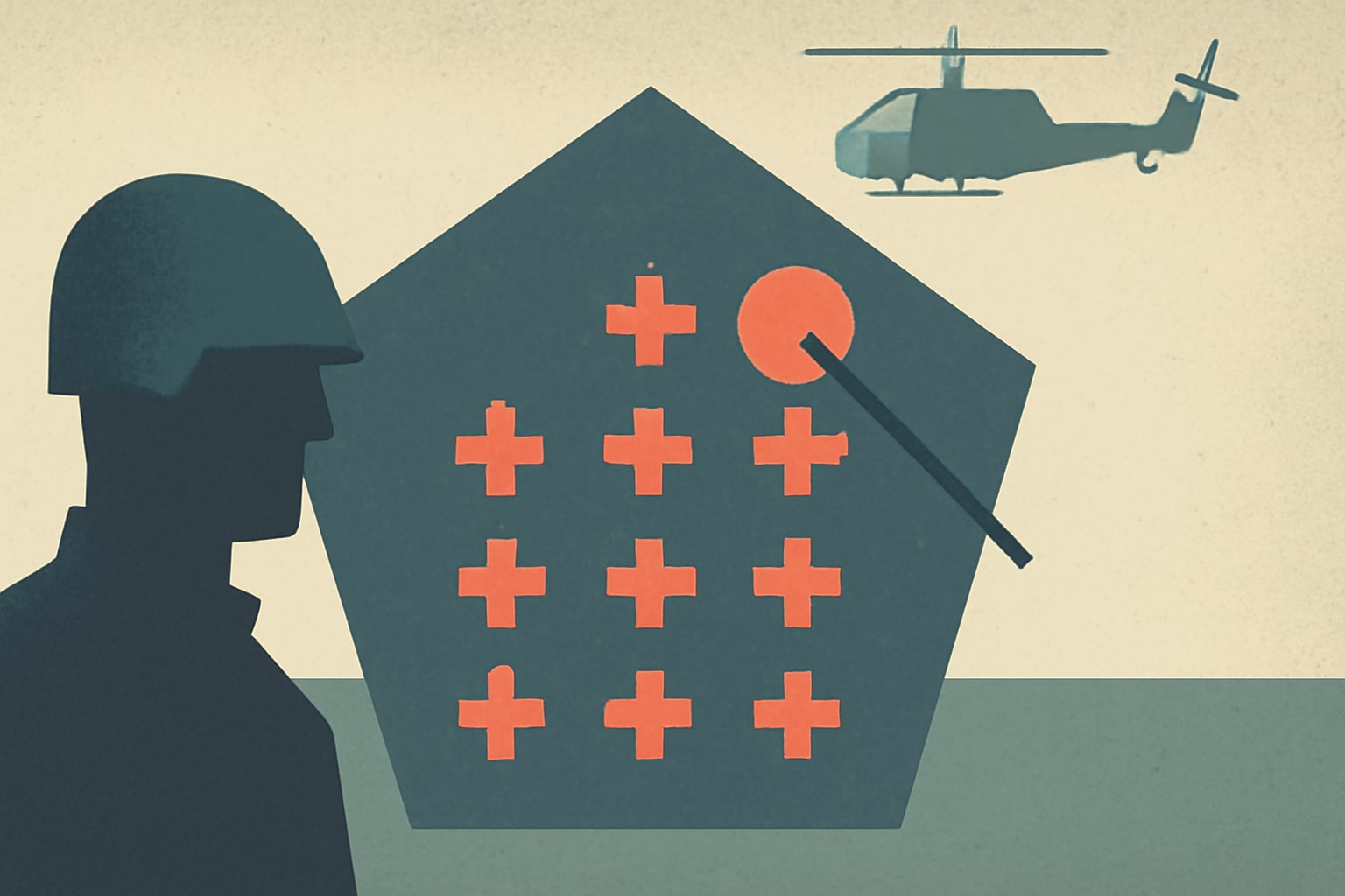 Editorial illustration for: Understanding How the Pentagon Counts Troop Casualties