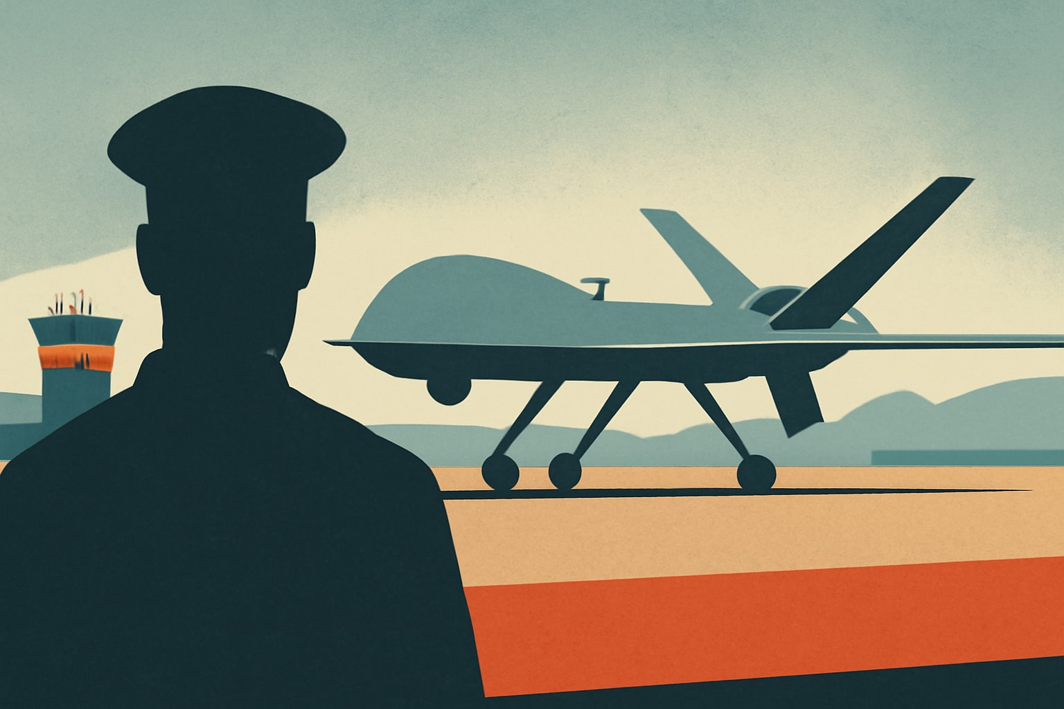 Editorial illustration for: General Atomics Delivers FQ-42 Vengeance to Nevada Air Base