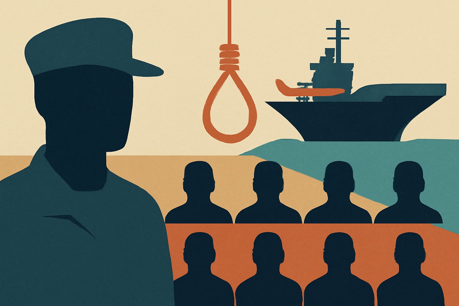 Editorial illustration for: Eight Sailors from USS Abraham Lincoln Strike Group Attempt Suicide