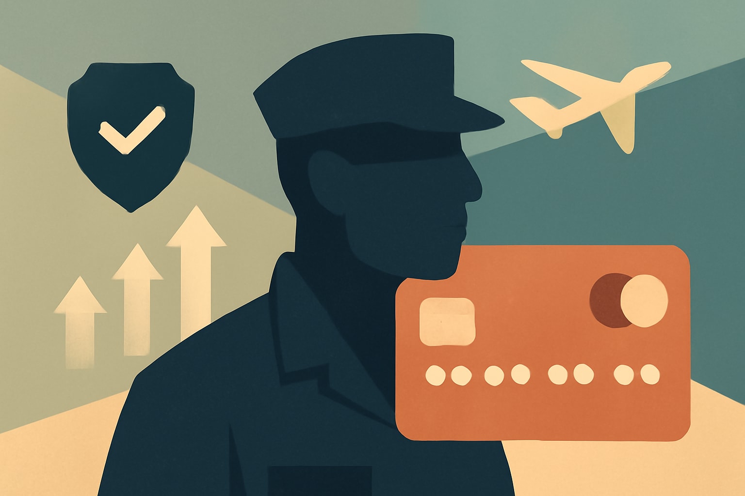 Editorial illustration for: Active Duty Credit Guide: Build, Protect & Boost Your Score