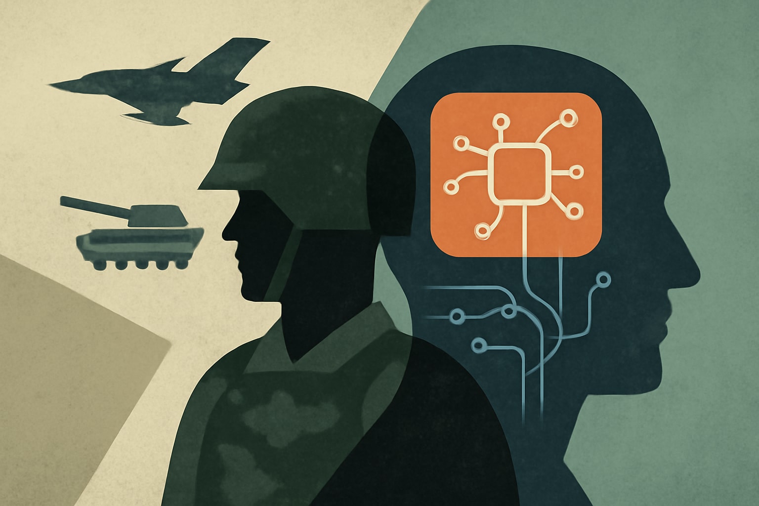 Editorial illustration for: Former DOD Director Calls for Improved U.S. AI Investment Strategy
