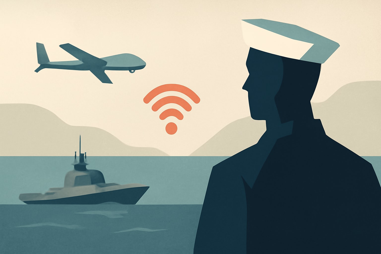 Editorial illustration for: Navy Establishes Warfighting Development Center for Unmanned Systems