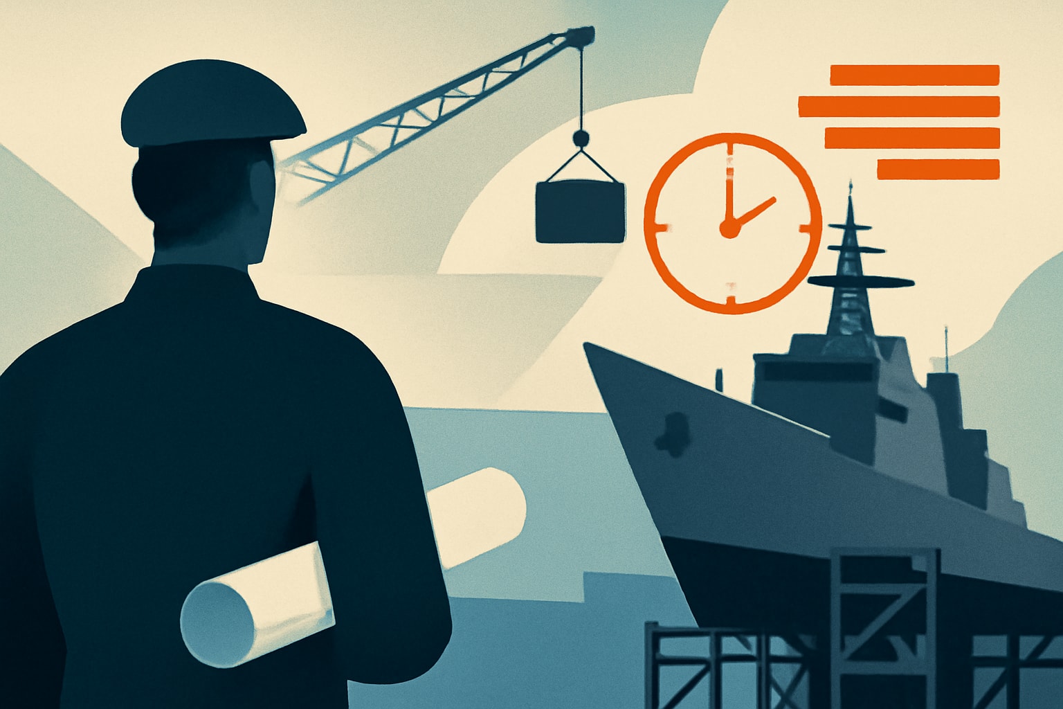 Editorial illustration for: Navy Shipyard Upgrades Could Take 50 Years, Cost $200 Billion