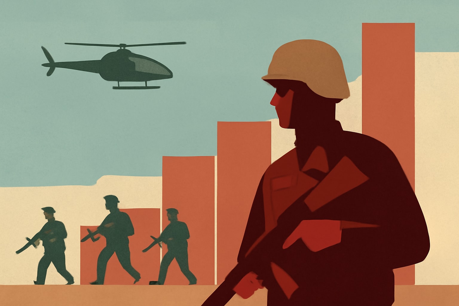 Editorial illustration for: Marine Corps Unveils Ground Combat Element Plan Through 2040