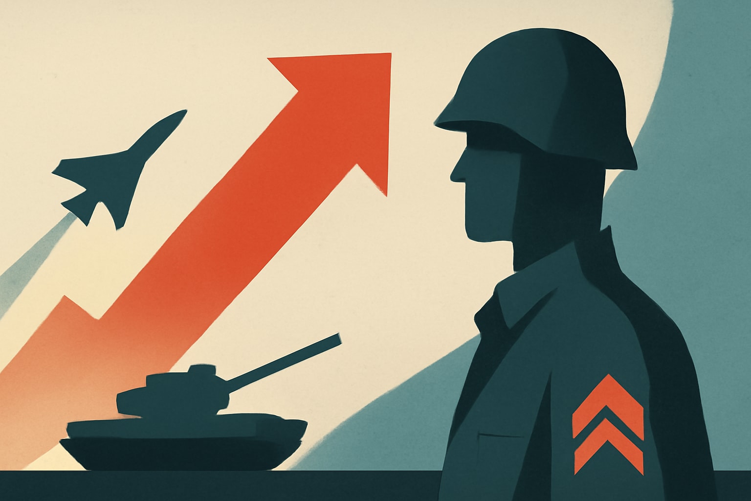 Editorial illustration for: Russia Plans 27% Increase in Military Spending for 2027