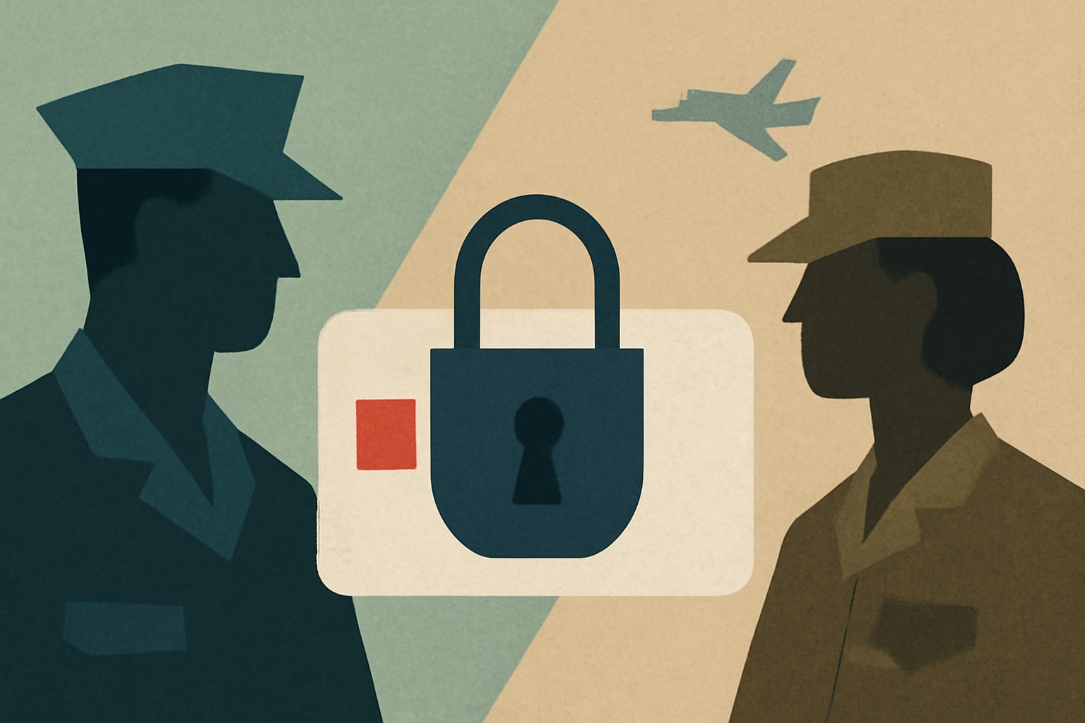 Editorial illustration for: Should Military Couples Use Joint Bank Accounts?
