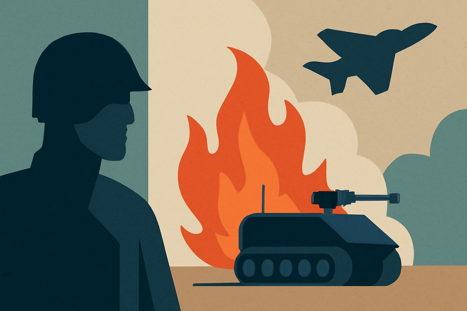 Editorial illustration for: Estonia Blames Russia in Arson Attack on Military Robotics Firm Milrem