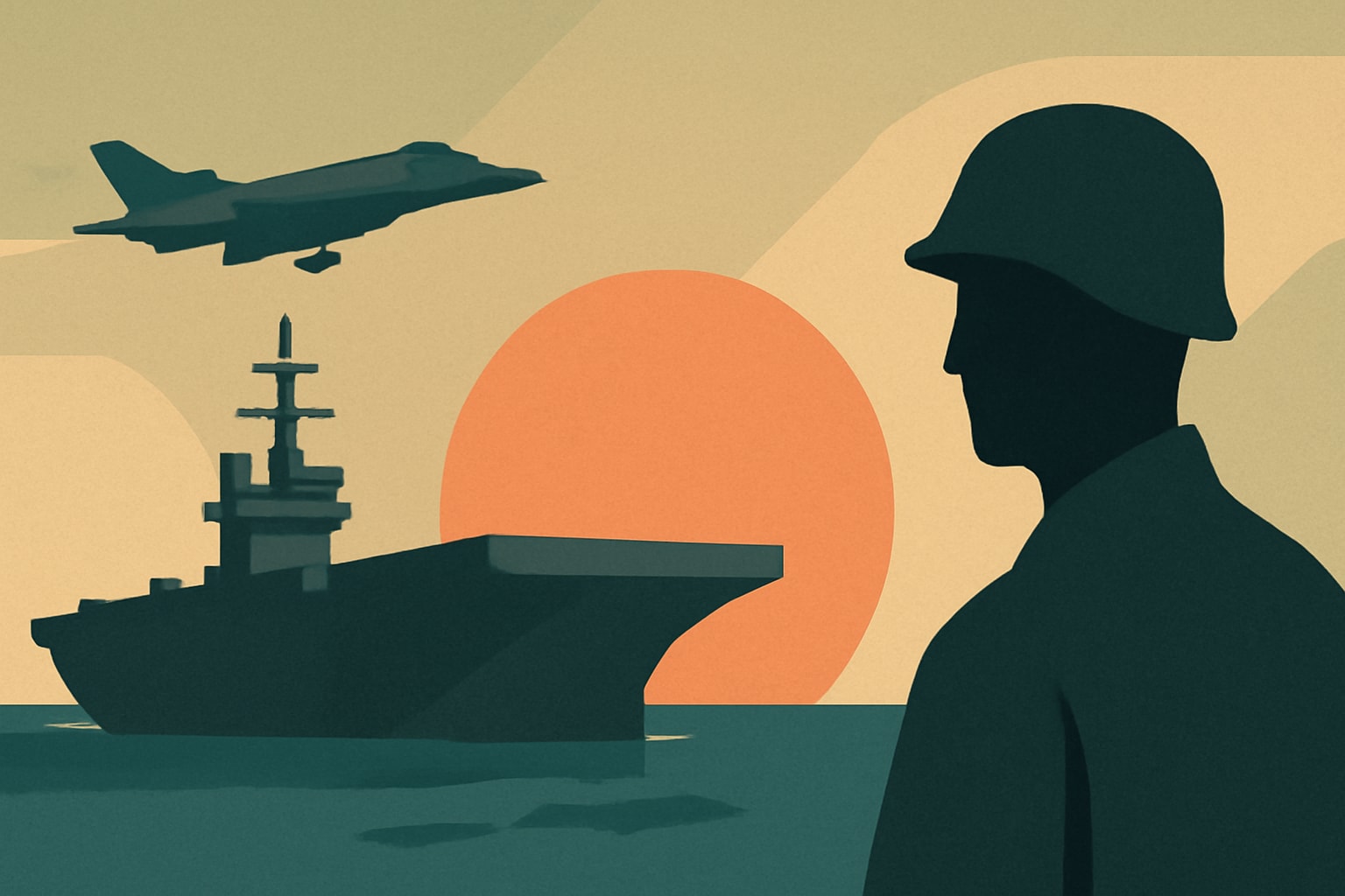 Editorial illustration for: USS Abraham Lincoln Strike Group Begins Return Home After Deployment