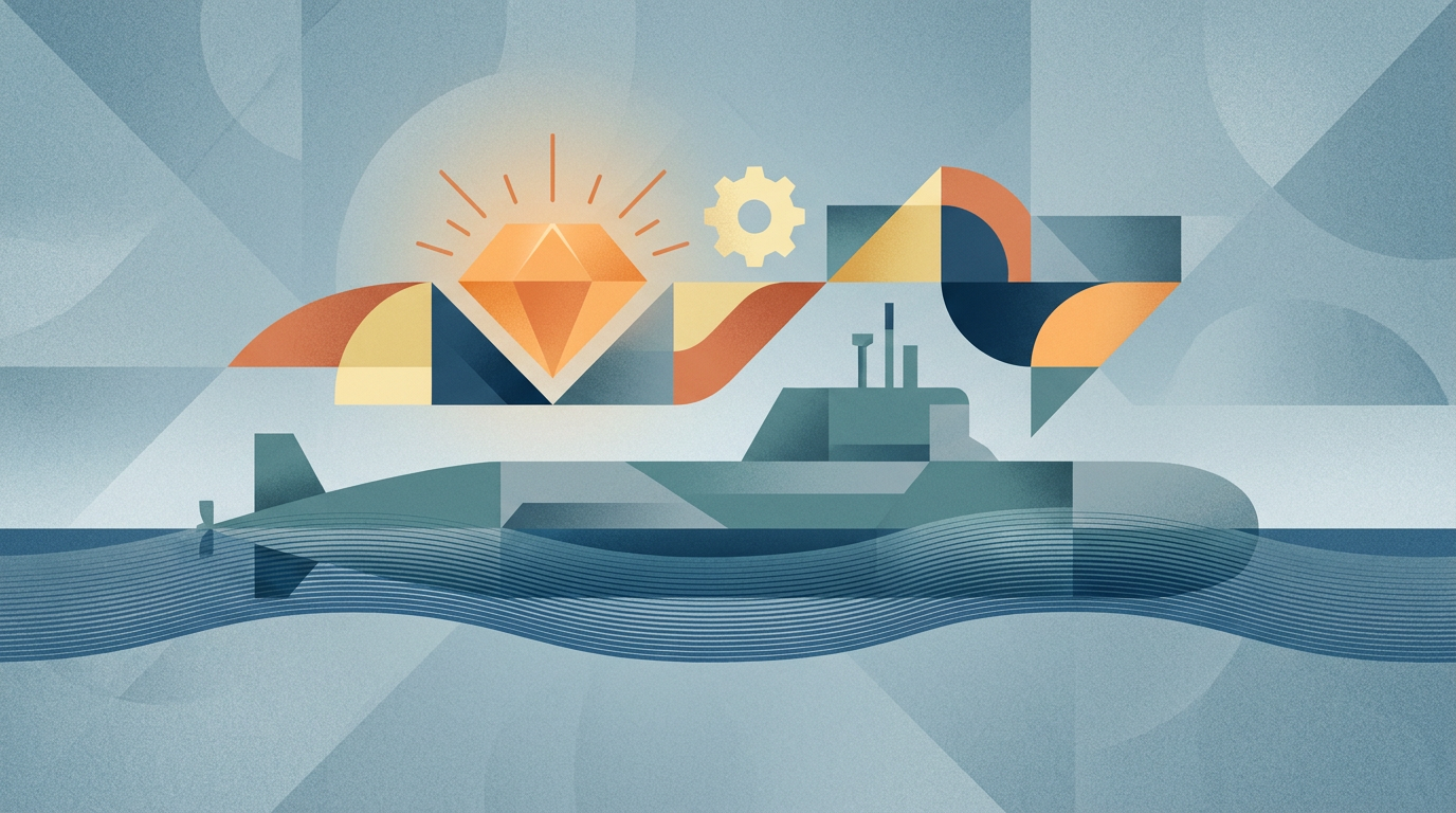 Editorial illustration for: India Races to Boost Conventional, Nuclear Submarine Combat Punch