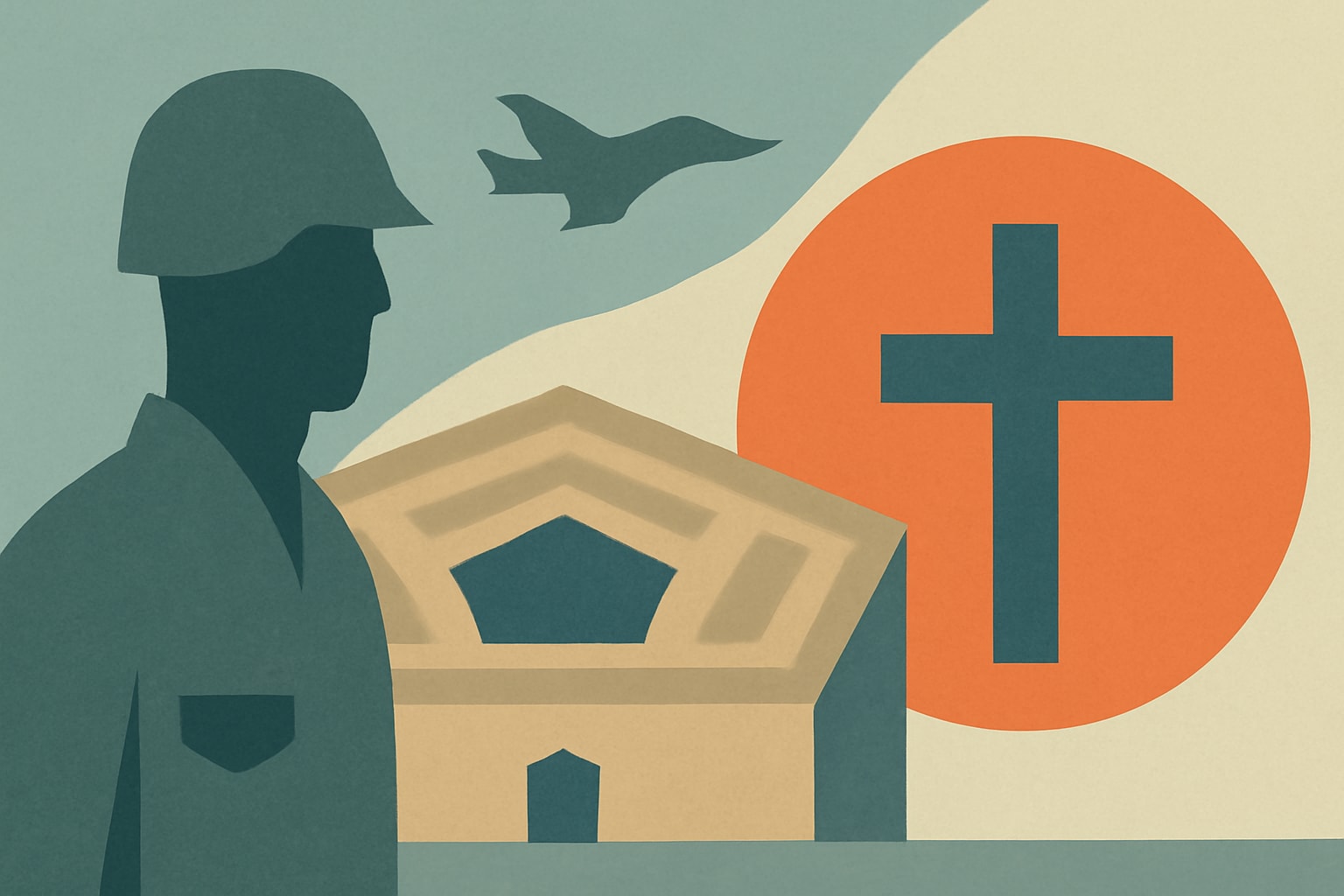 Editorial illustration for: Pentagon Launches Office of Religious Affairs to Support Service Members