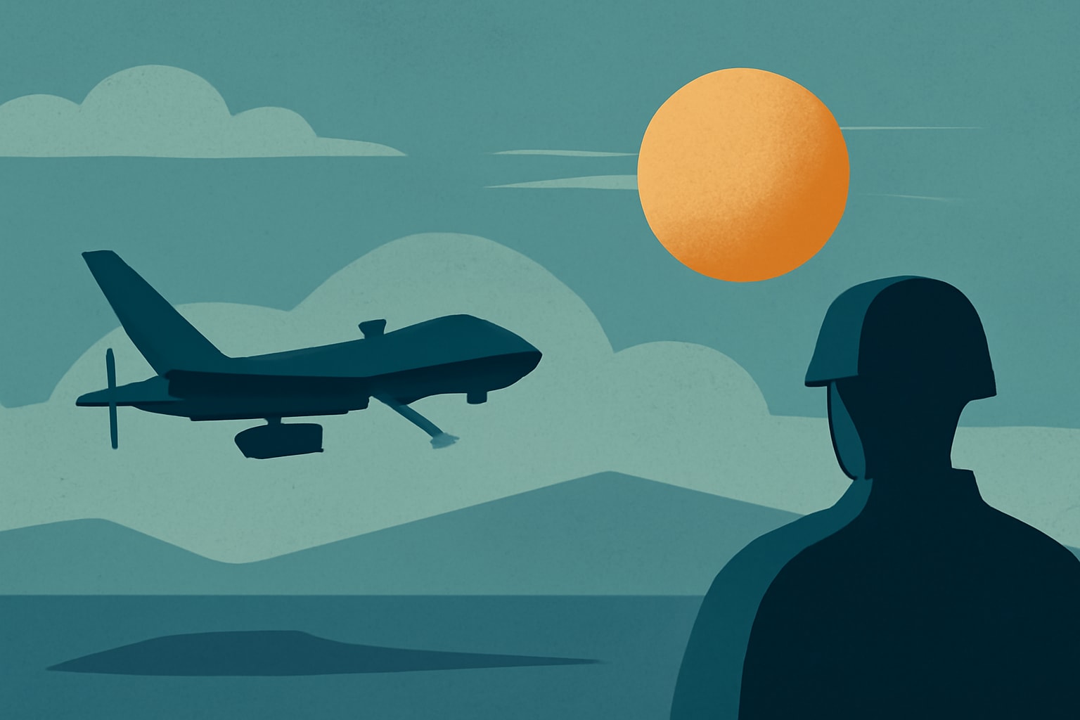 Editorial illustration for: Pentagon Video of Mysterious Spheres Moving at 480 MPH Raises Security Questions