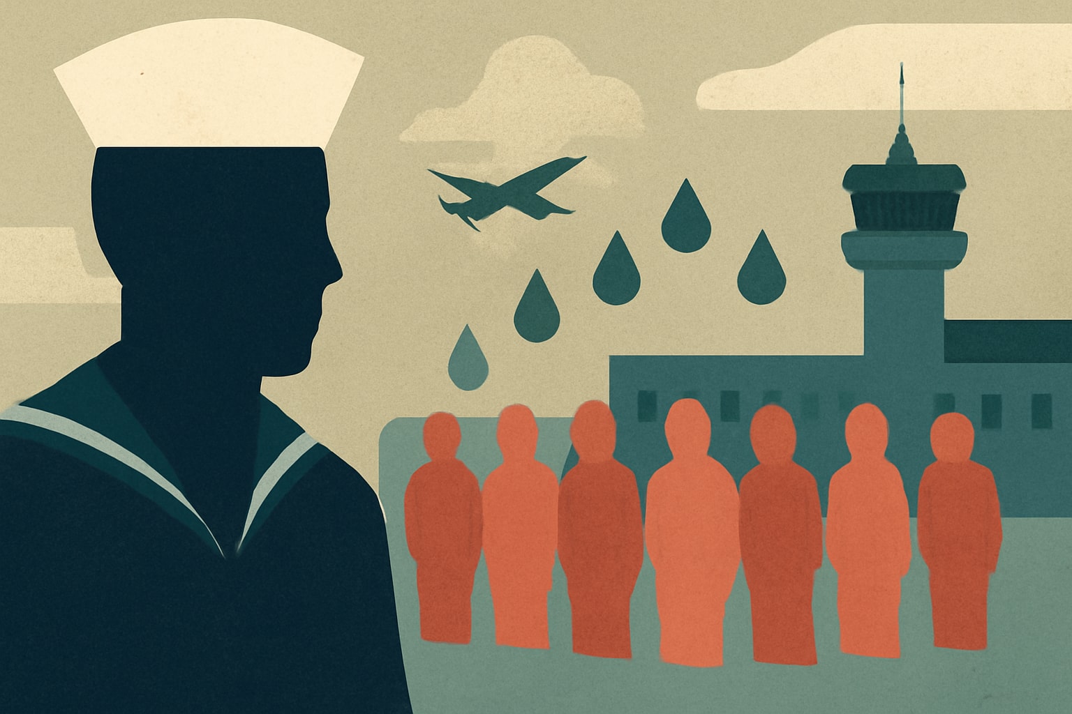 Editorial illustration for: Navy Confirms Eight Sailor Suicides at Oklahoma Base in One Year