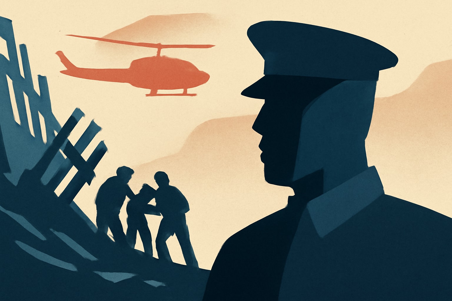 Editorial illustration for: Jason Thomas: Marine Who Helped Rescue Officers at Ground Zero on 9/11