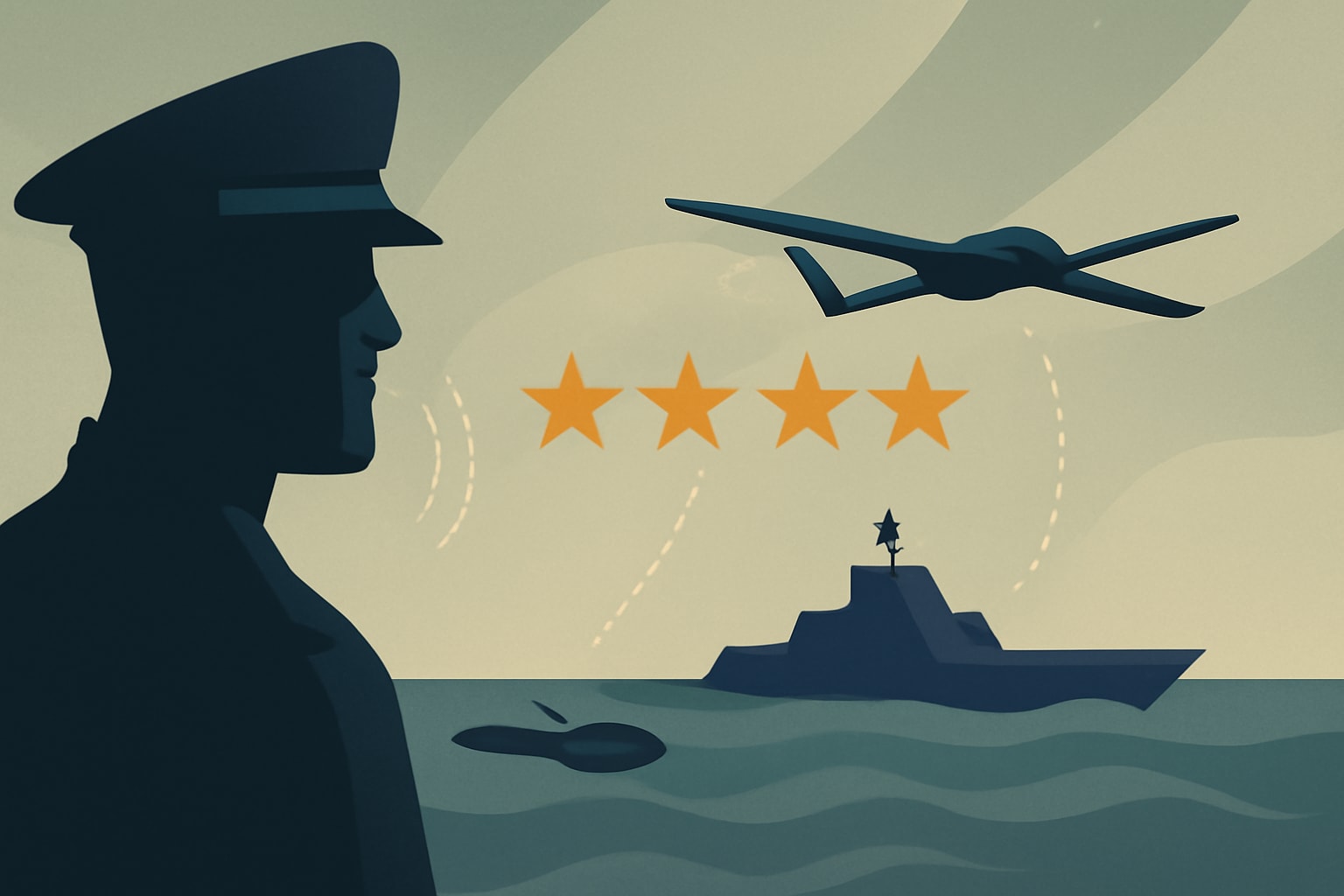 Editorial illustration for: Navy Establishes New Four-Star Command for Autonomous Warfare