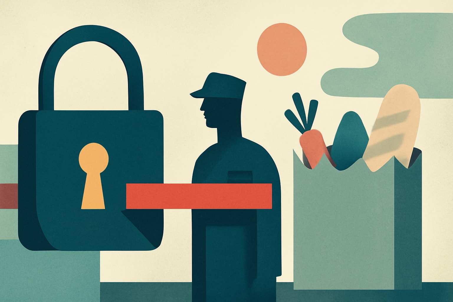 Editorial illustration for: Veterans Face SNAP Barriers as USDA Guidance Delays Policy Changes
