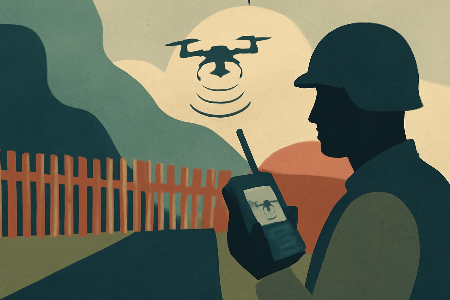 Editorial illustration for: US Army Tests Counter-Drone Technology at Mexican Border