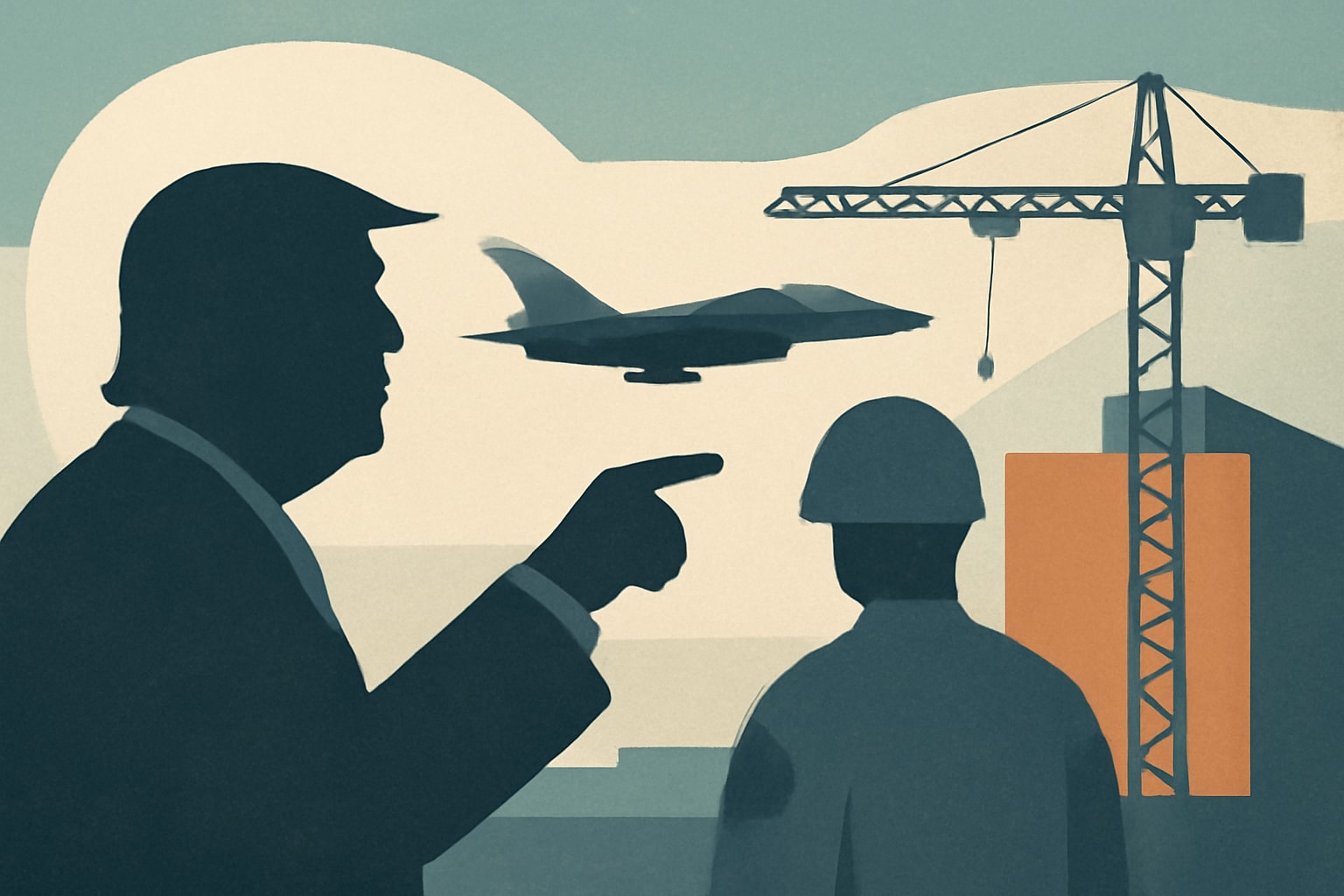 Editorial illustration for: Trump Highlights $3.7 Billion Defense Project in Maryland