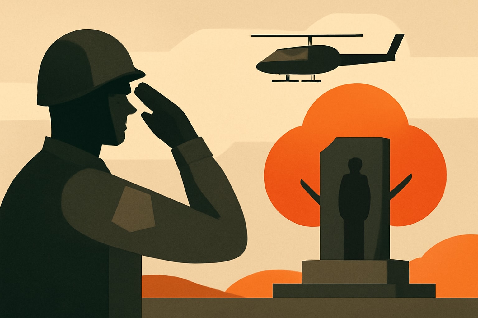 Editorial illustration for: Push for Agent Orange Victims Memorial in Sunset City, Utah