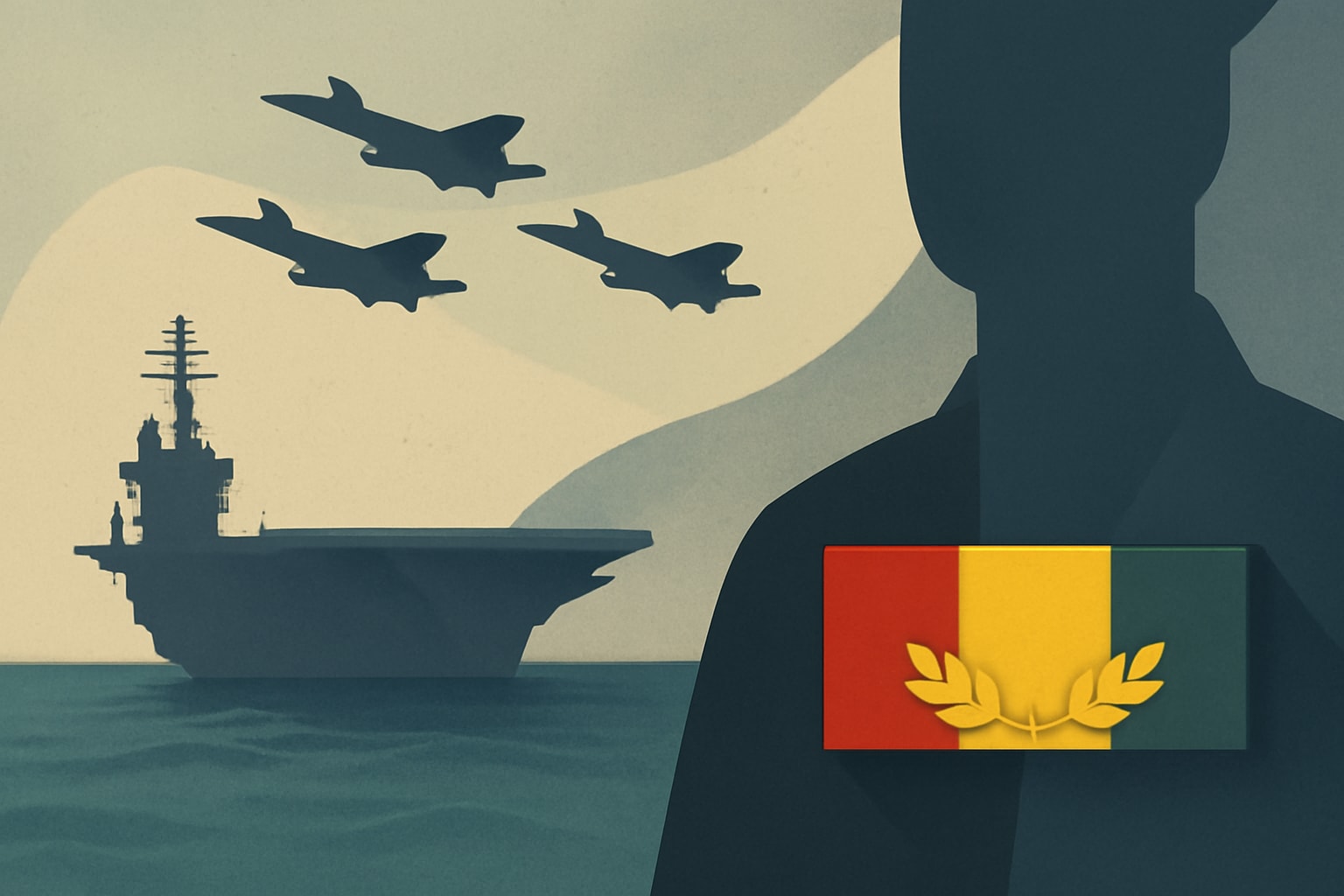 Editorial illustration for: USS Lincoln Strike Group Awarded Presidential Unit Citation for Iran Deployment