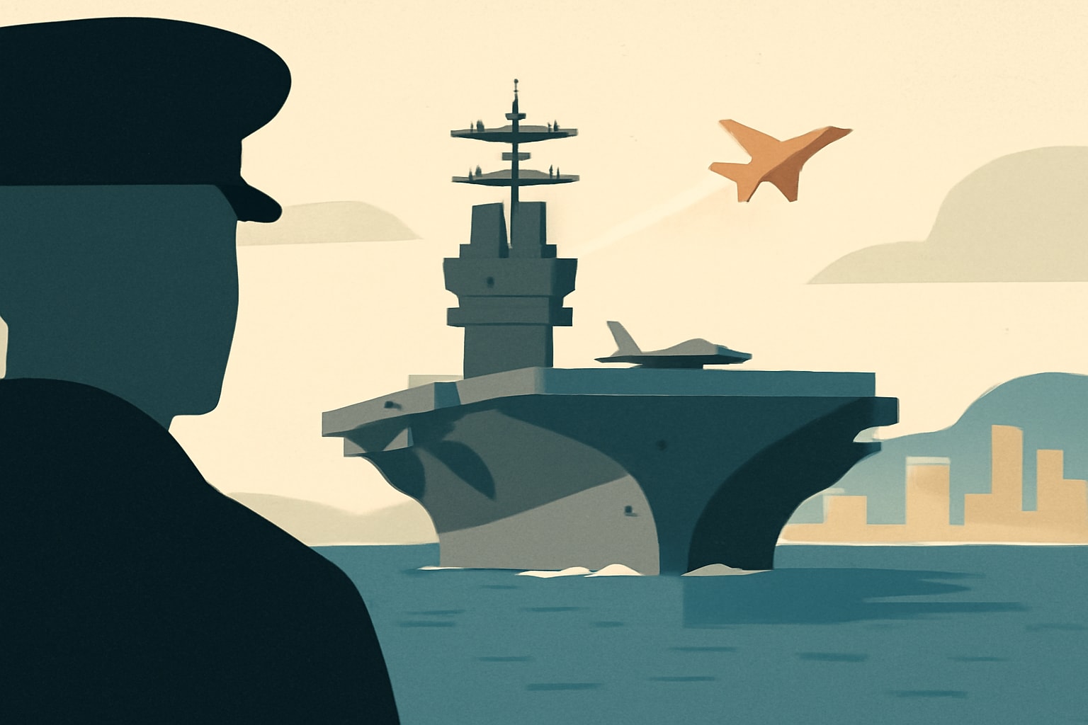 Editorial illustration for: USS Abraham Lincoln Returns to San Diego After Historic and Controversial 300-Day Deployment