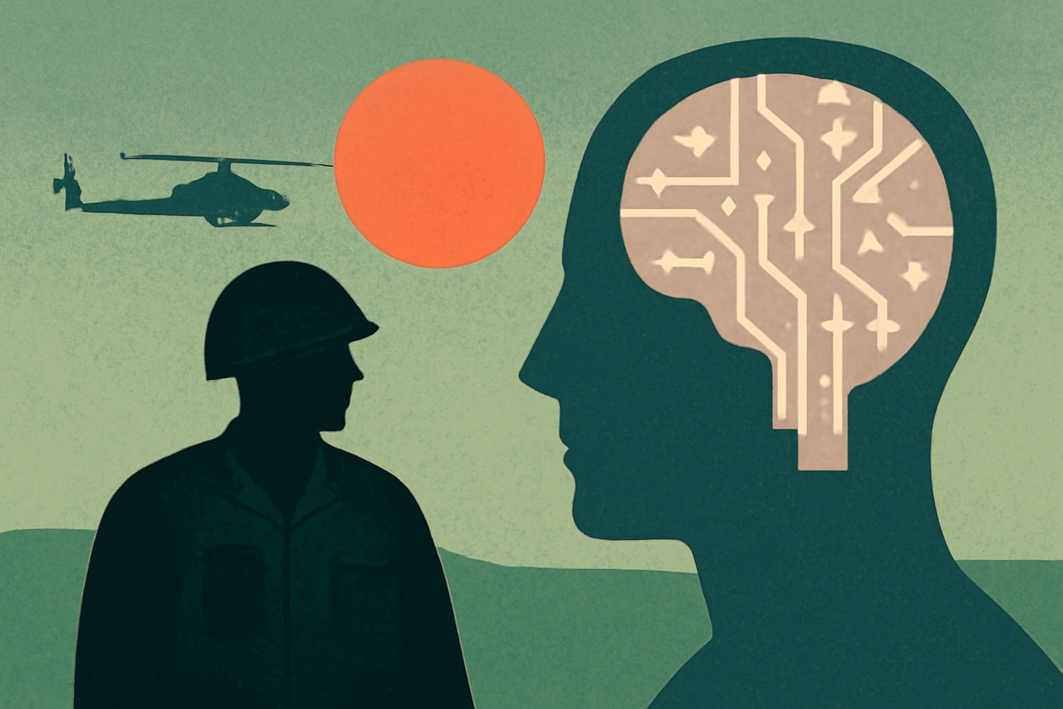 Editorial illustration for: AI Technology Aims to Enhance PTSD Treatment for Veterans