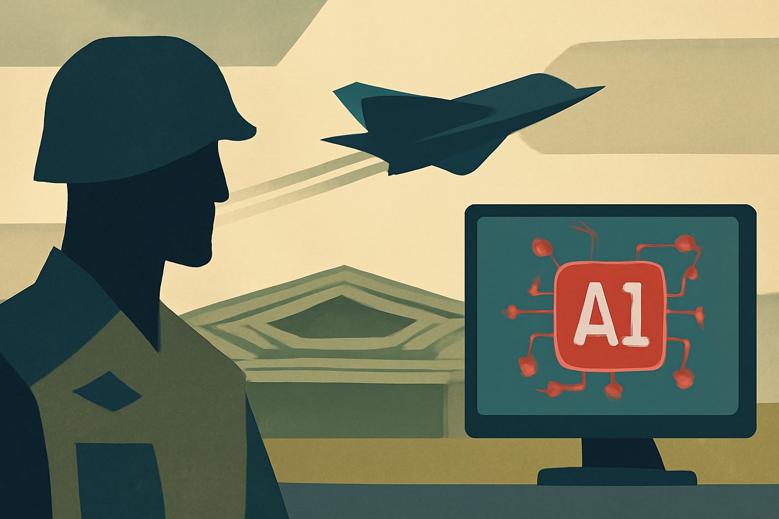 Editorial illustration for: Pentagon Launches AI Pilot Program to Manage Sensitive Information