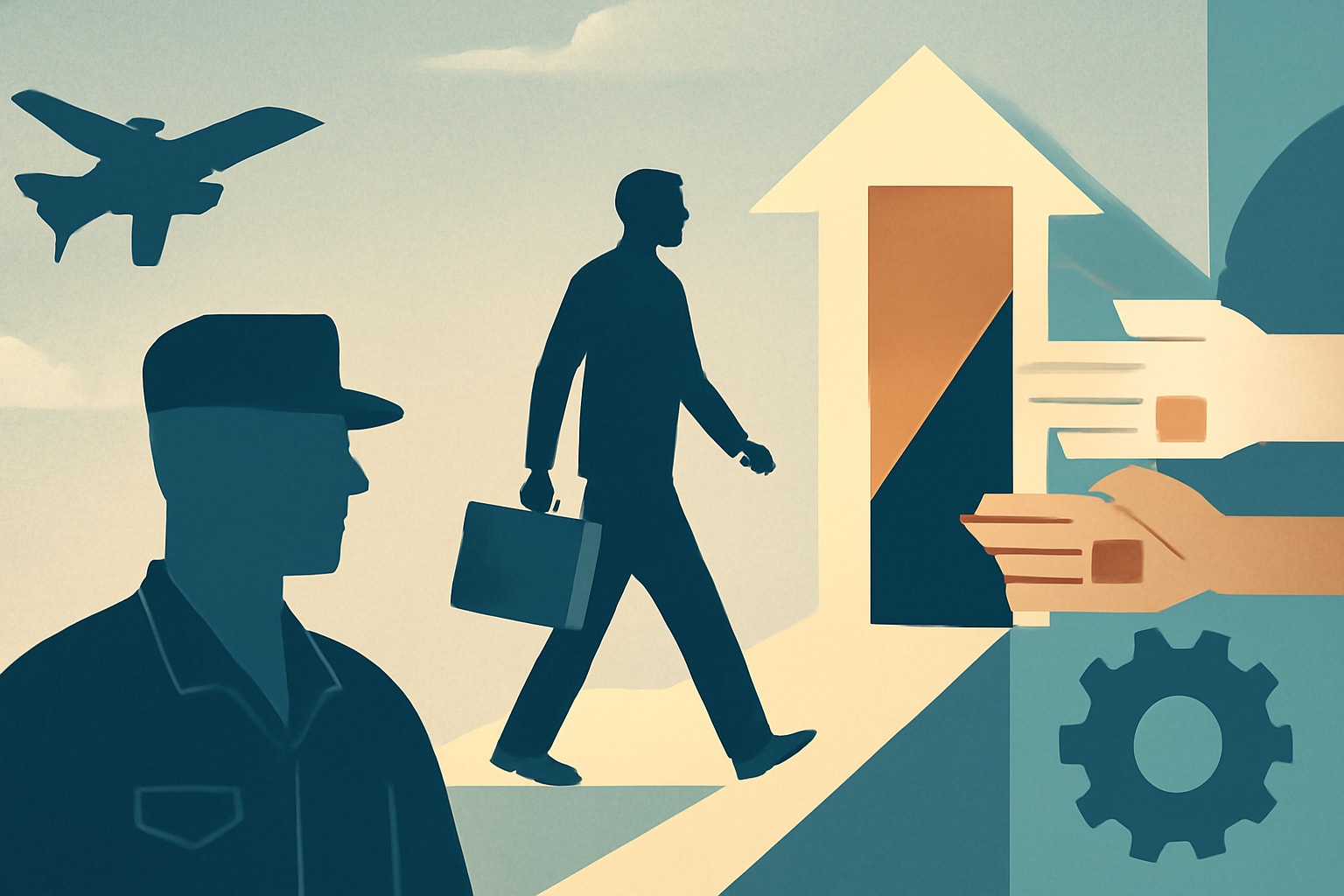 Editorial illustration for: Seven Nonprofits to Help Veterans Build Their Next Career