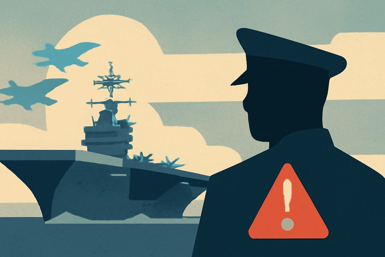 Editorial illustration for: Navy Faces Readiness Challenges After Extended Carrier Deployments