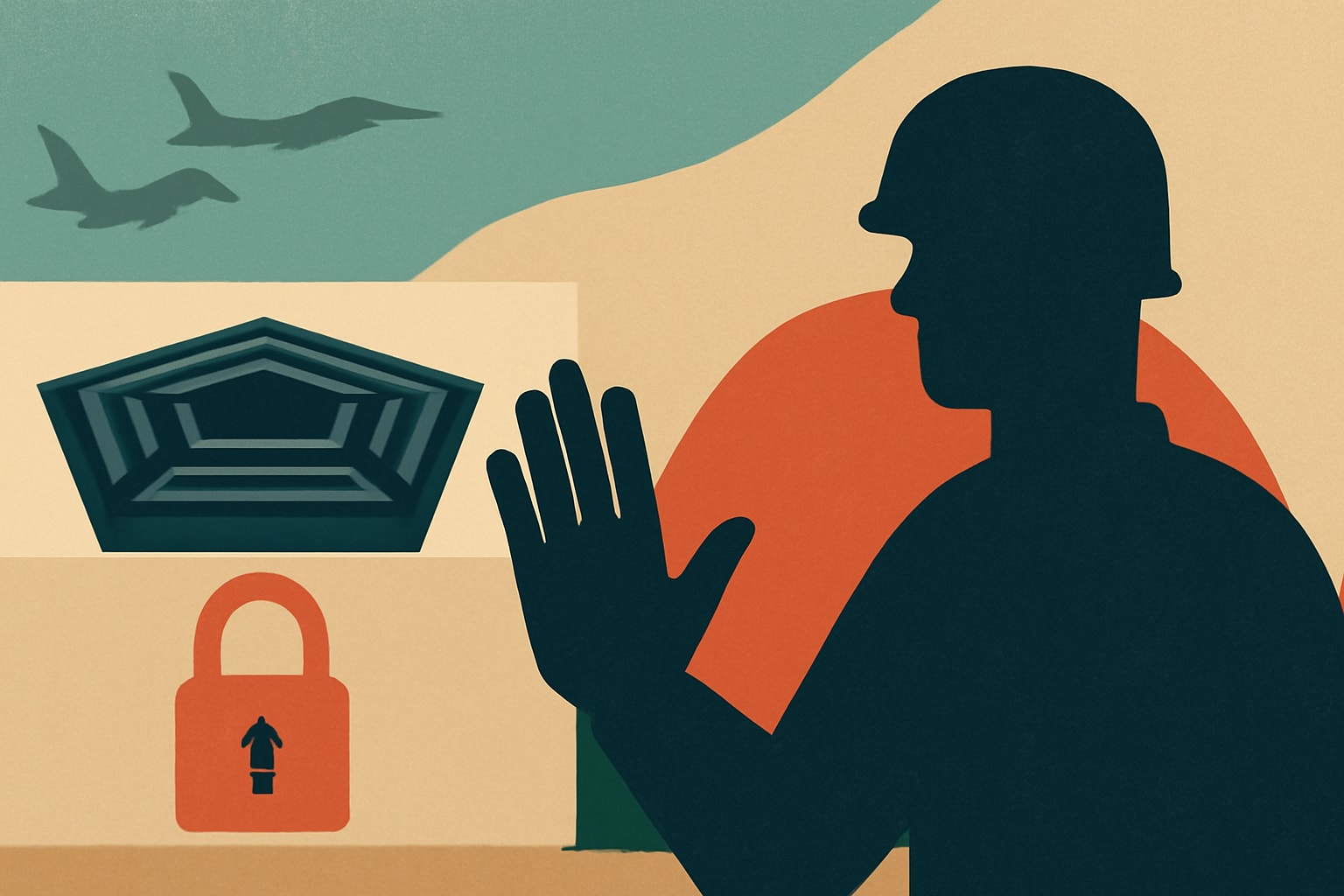Editorial illustration for: Pentagon Denies Access to Qatar Base Amid Iran War Concerns
