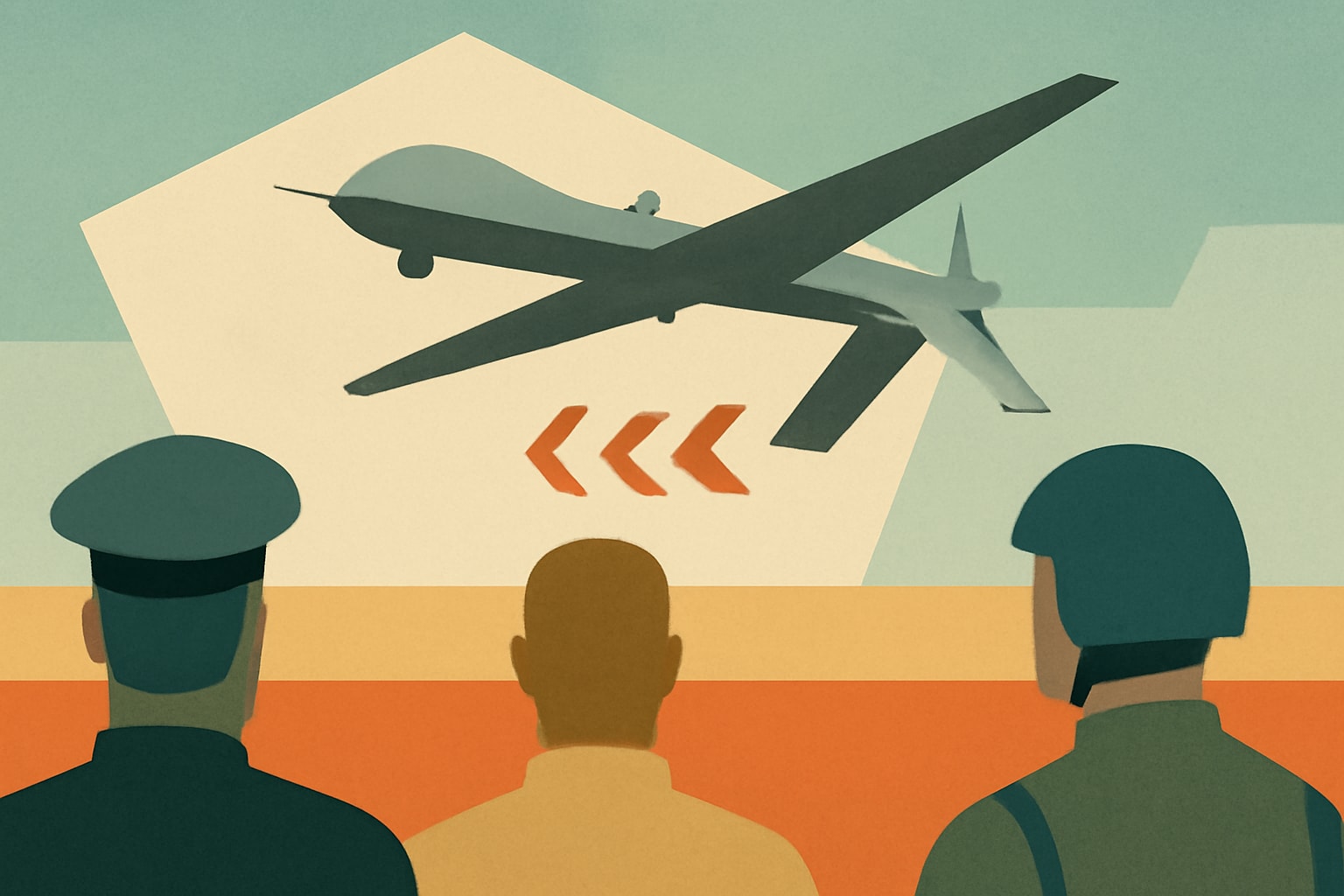 Editorial illustration for: Pentagon Recruits Drone Pilots from Across Services for Upcoming Competition