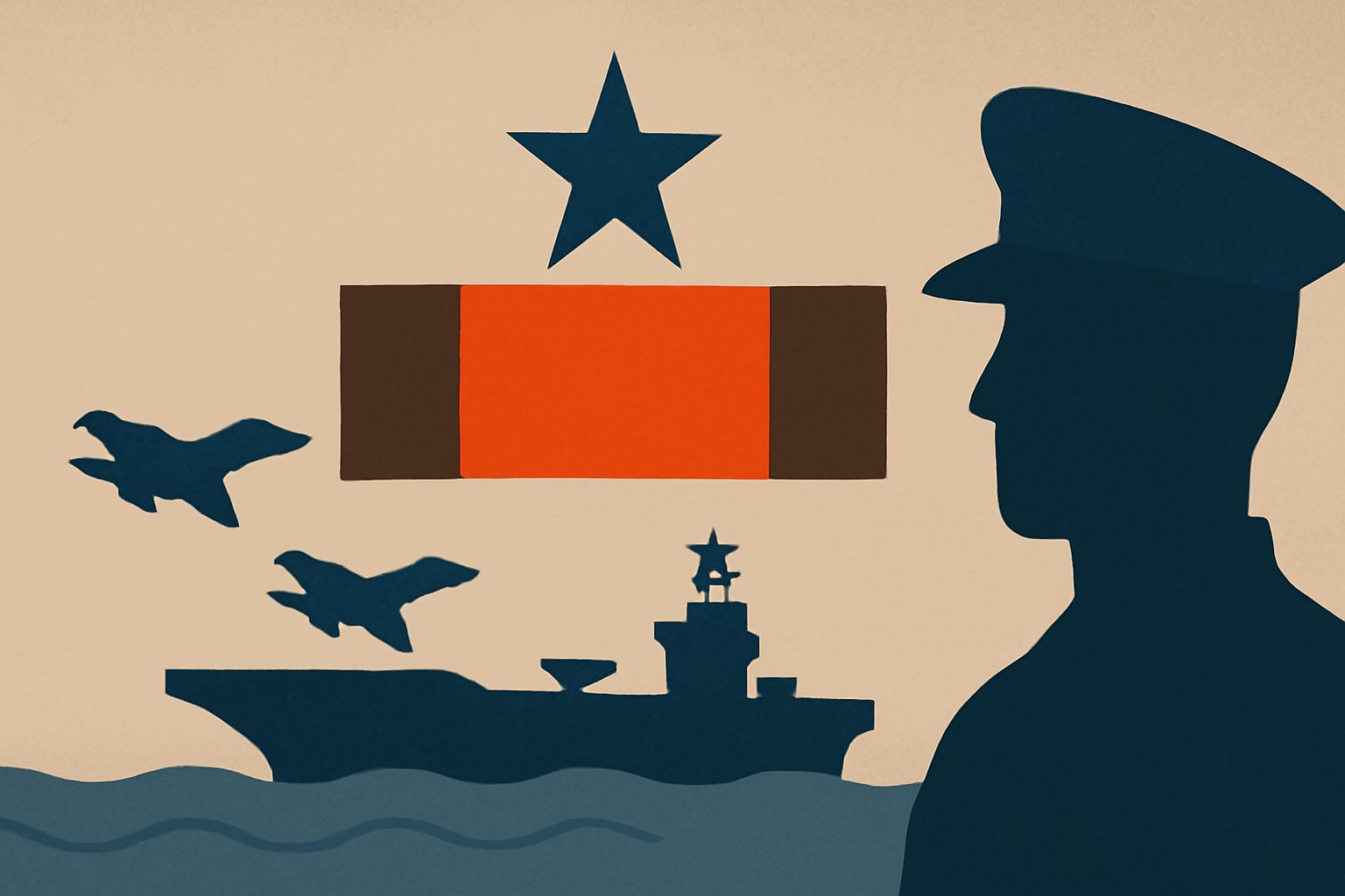 Editorial illustration for: USS Abraham Lincoln Strike Group Honored with Presidential Unit Citation