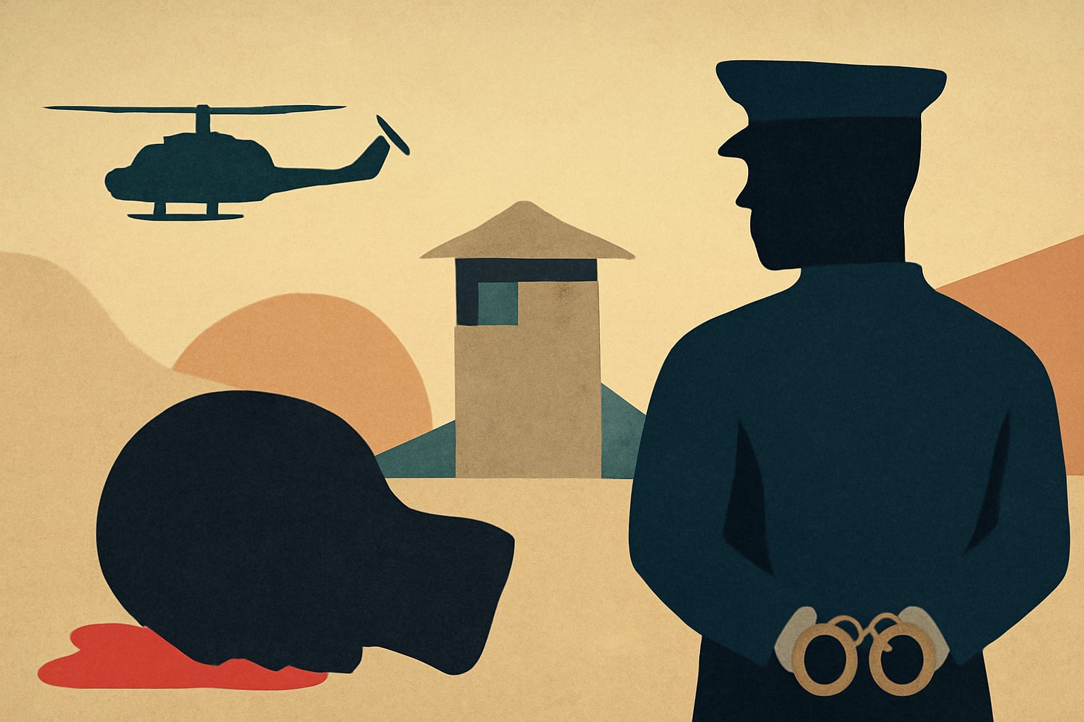 Editorial illustration for: US Marine Arrested, Suspected of Murdering Okinawa Resident
