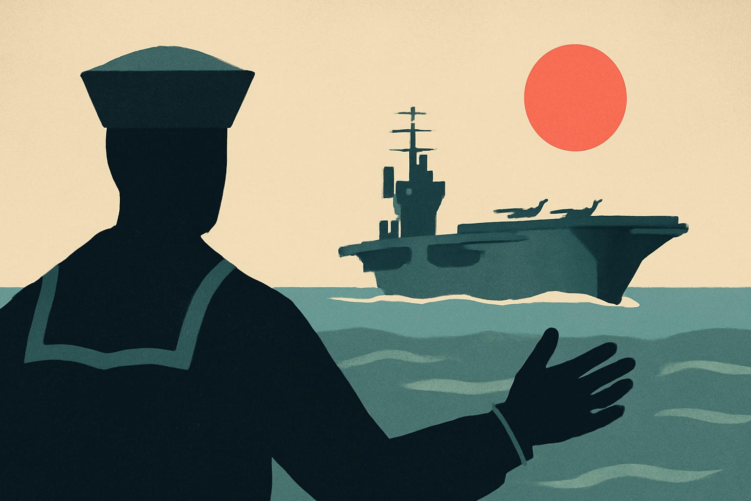 Editorial illustration for: USS Abraham Lincoln to Return Home After 321 Days at Sea