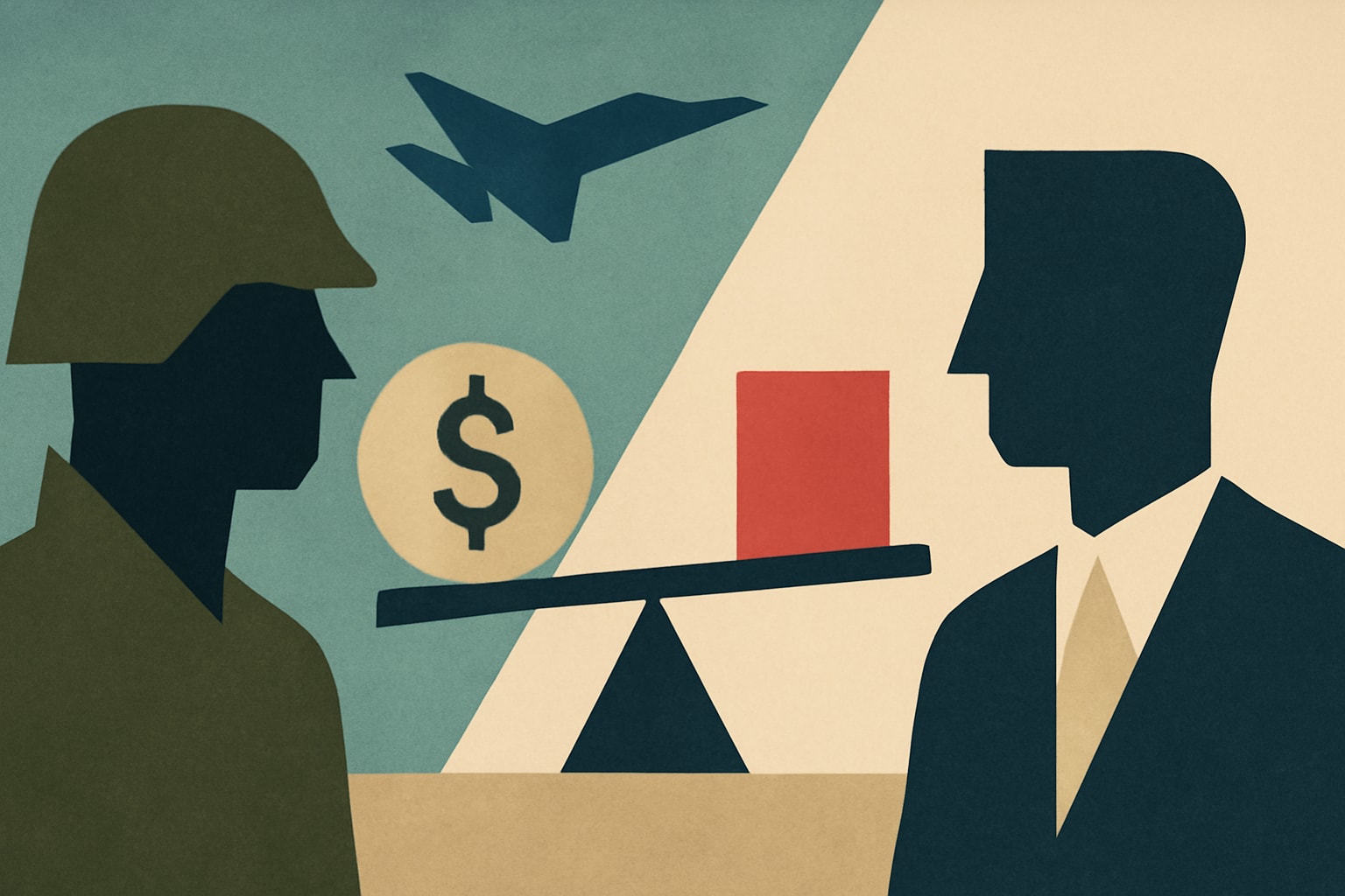 Editorial illustration for: Comparing Military Pay to Civilian Entry-Level Salaries