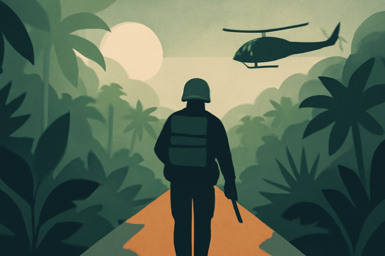 Editorial illustration for: Inside the Army Jungle School’s Notorious ‘Green Mile’ Training