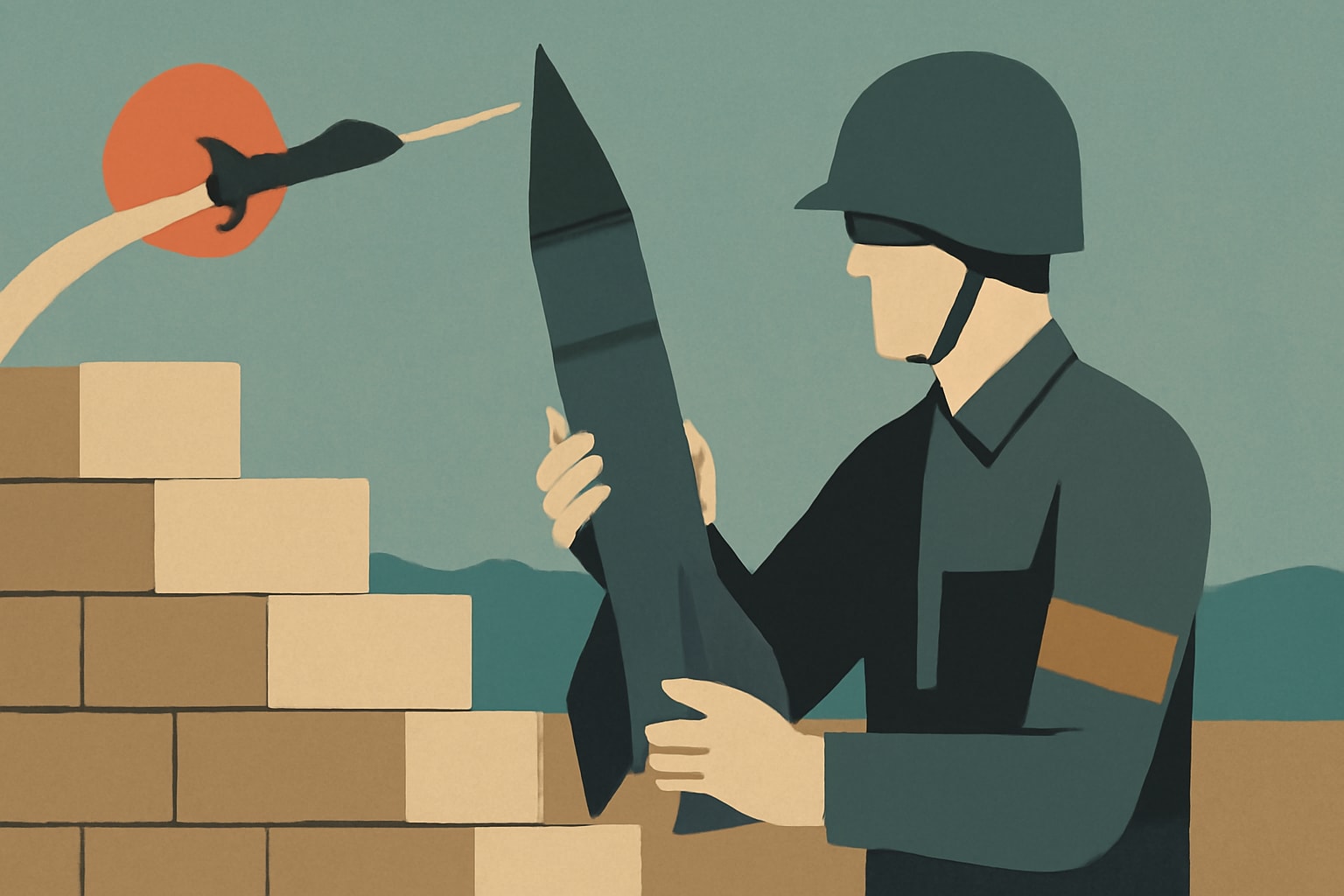 Editorial illustration for: Ukraine Builds Antiballistic Defense with Urgent Stockpile Transfers