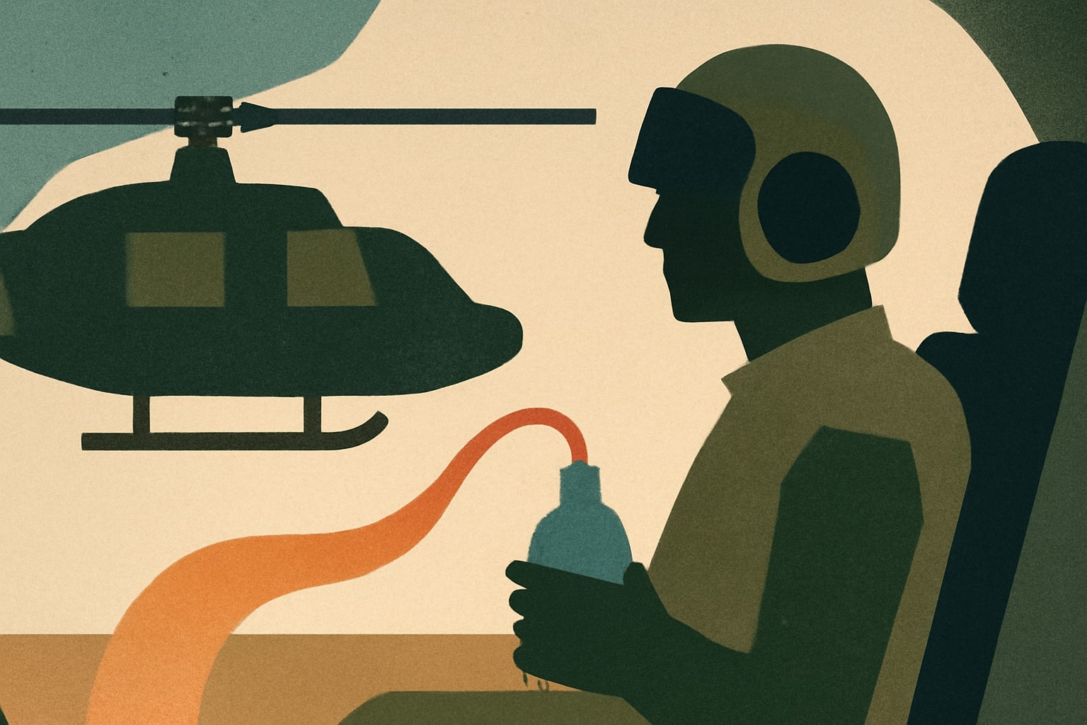 Editorial illustration for: US Army Helicopter Pilots Test New In-Flight Relief System