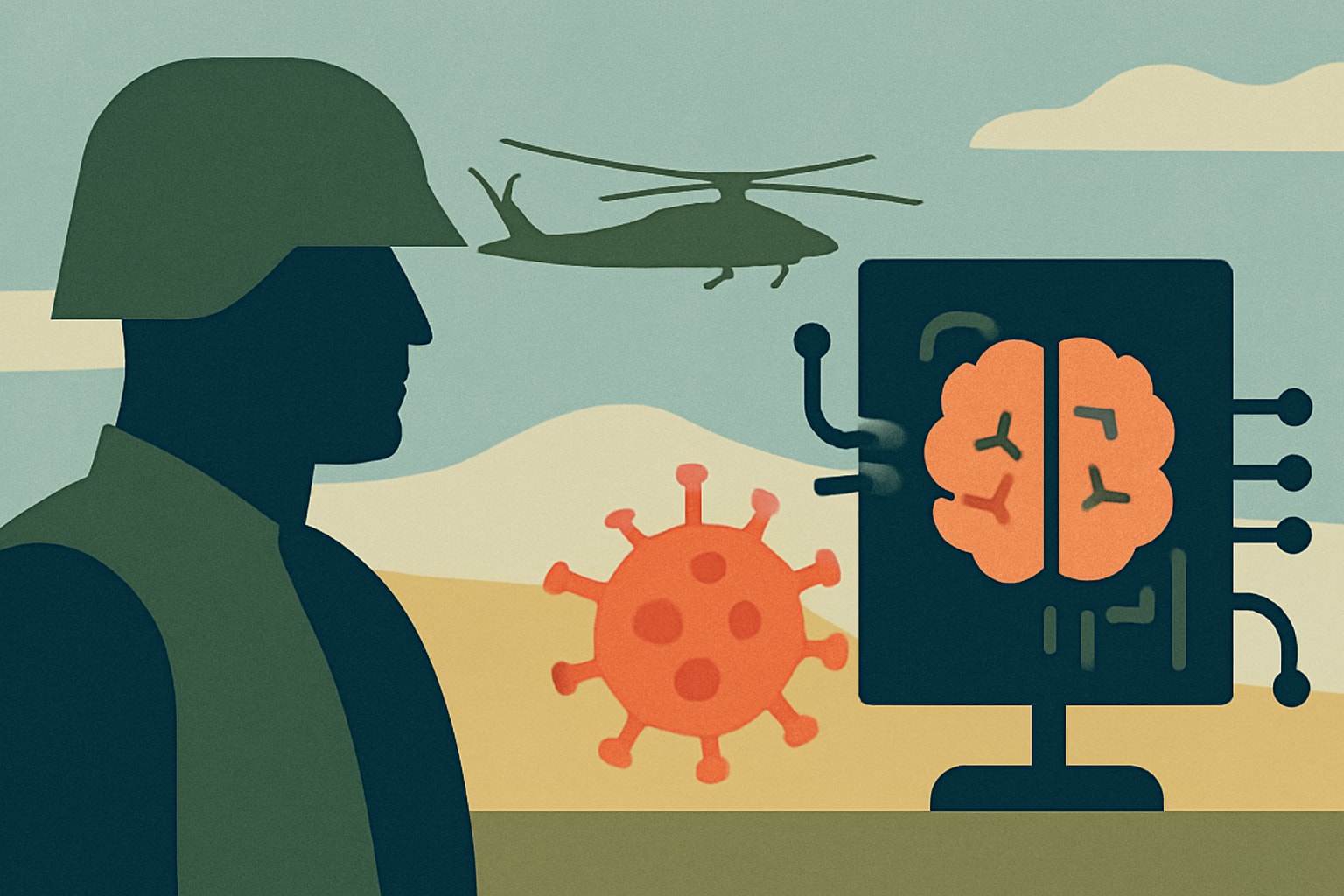 Editorial illustration for: Army Implements AI Technology to Tackle Biological Threats