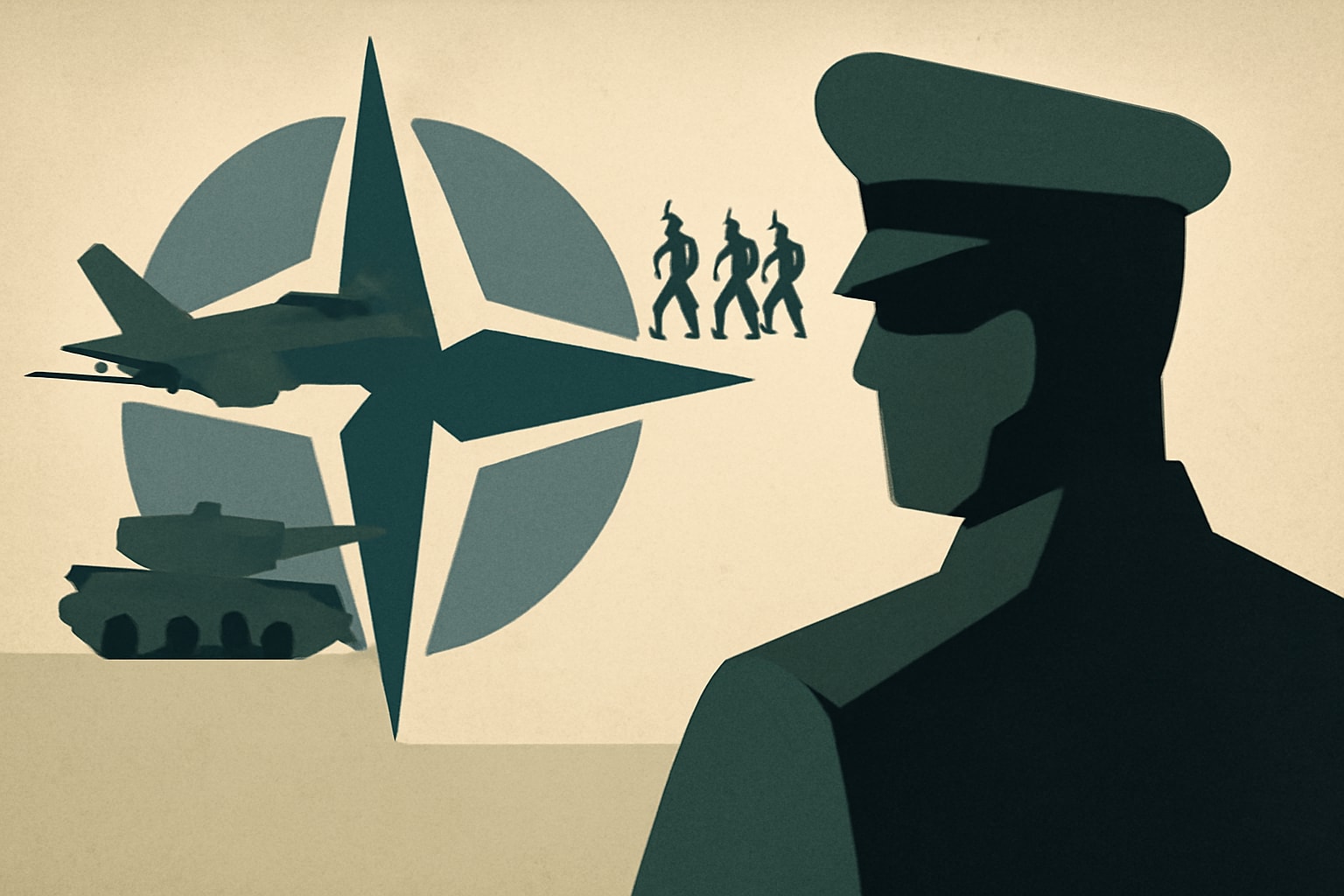 Editorial illustration for: NATO Commander Asserts Alliance's Readiness to Respond to Threats