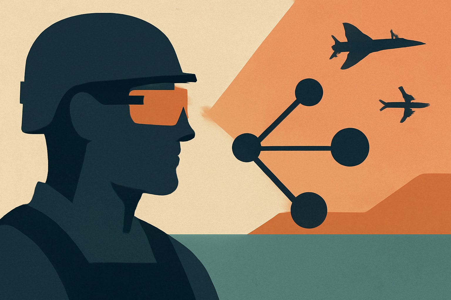 Editorial illustration for: Rivet's Smart Glasses Allow Soldiers to Command AI Agents
