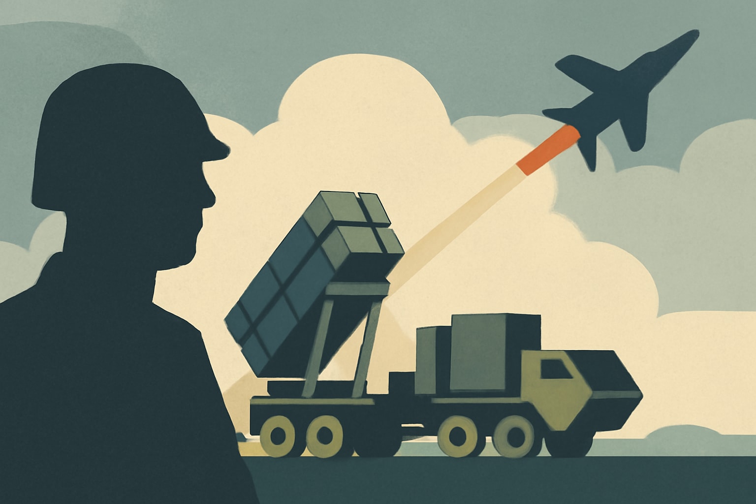 Editorial illustration for: Lockheed Martin Explores PAC-3 Interceptor Production for Ukraine