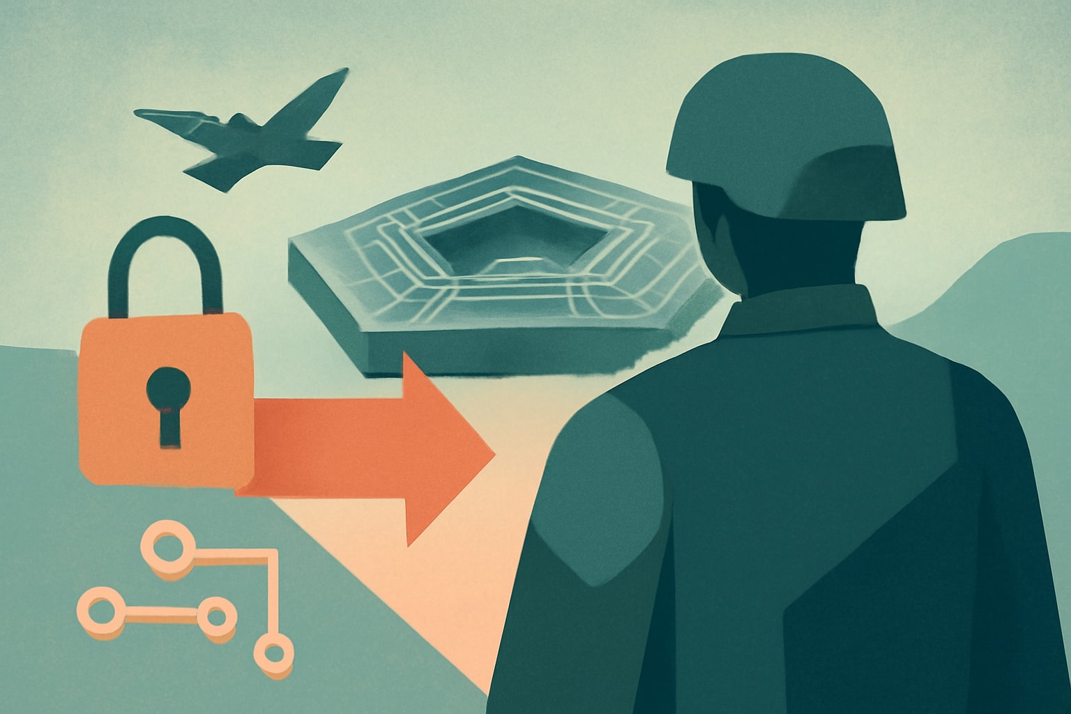 Editorial illustration for: Pentagon Averts Cyber Pay Cuts with One-Year Transition Plan