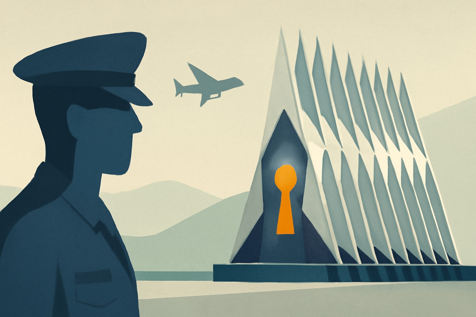Editorial illustration for: USAFA Board Calls for Early Reopening of Iconic Chapel