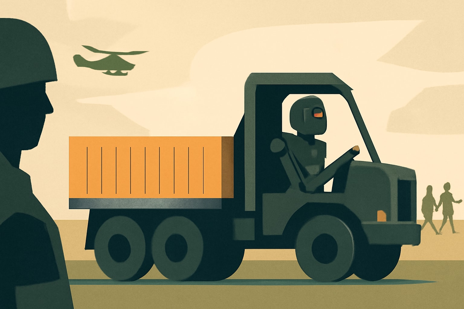 Editorial illustration for: Thales Australia Unveils Big-Rig Robot to Revolutionize Battlefield Logistics