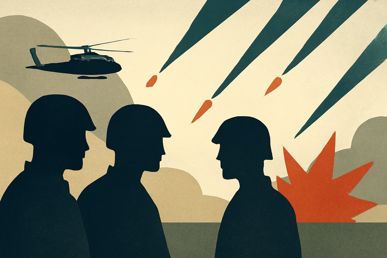 Editorial illustration for: Army Soldiers Share Experiences After Surviving Iranian Missile Attack
