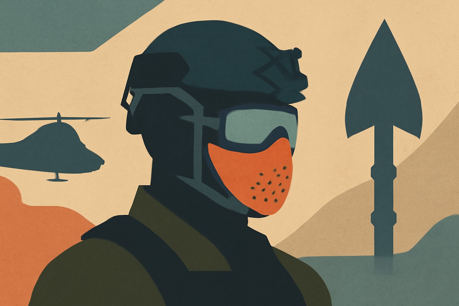 Editorial illustration for: U.S. Special Operations Command Adopts New Half-Mask and Goggles