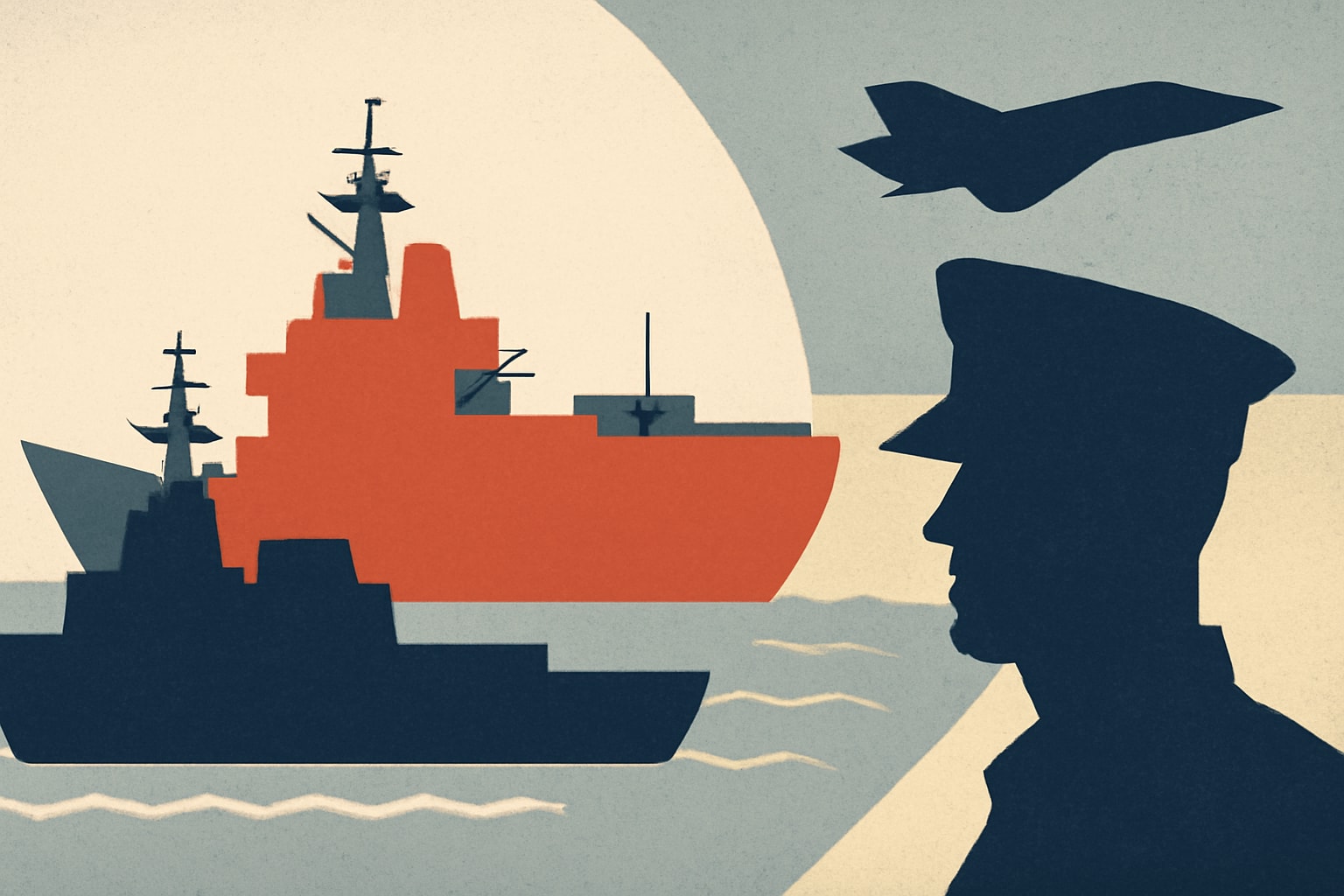 Editorial illustration for: China Built More Than Twice the Naval Tonnage of the U.S. in 2024-25